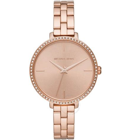 Michael Kors Charley Quartz Crystal Rose Dial Ladies Watch 